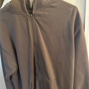 Gray Zip-Up Hoodie